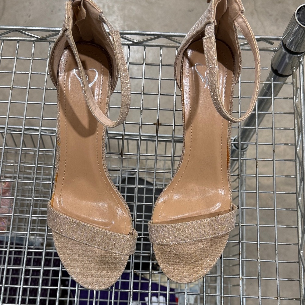 Elegant Tan Strappy Heels